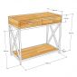 Bàn console 80x40x70cm gỗ cao su CST107