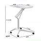Bàn đào tạo nâng hạ 72x48cm bánh xe di động FLD032