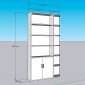 Kệ góc tường 90x30x180cm gỗ cao su KGT68043