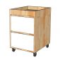 Tủ cá nhân mini 40x50x55cm gỗ cao su TCN68067