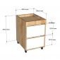 Tủ cá nhân mini 40x50x55cm gỗ cao su TCN68067