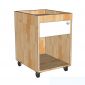 Tủ cá nhân nhỏ 1 ngăn kéo 40x50x55cm gỗ cao su TCN68066