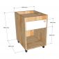 Tủ cá nhân nhỏ 1 ngăn kéo 40x50x55cm gỗ cao su TCN68066