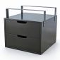 Tủ treo bàn 2 ngăn 40x40cm gỗ cao su TCN68071