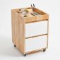 Tủ cá nhân mini 40x50x55cm gỗ cao su TCN68067