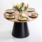 Combo bàn ăn tròn 120cm và 6 ghế Simon BBA208