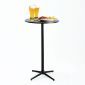 Bàn bar tròn 60cm gỗ plywood vân giả đá BB042