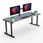 Bàn làm việc 200x75cm gỗ plywood vân giả đá hệ TIO HBTO034