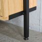Kệ sách áp tường có tủ 149x30x180cm gỗ cao su KS68271