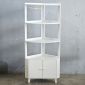 Kệ góc tường có ngăn tủ 50x50x160cm gỗ cao su KGT68048