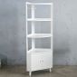 Kệ góc tường có ngăn tủ 50x50x160cm gỗ cao su KGT68048