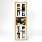 Kệ góc tường cửa kính 40x40x170cm gỗ cao su KGT68045