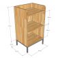 Kệ đựng hồ sơ/tài liệu 50x39x90cm gỗ cao su THS68085