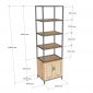 Kệ trang trí có tủ 57x44x200cm gỗ cao su KTT68033
