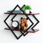 Kệ treo tường 2 tầng 60x25x60cm gỗ cao su KS68334
