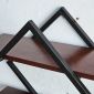 Kệ treo tường 2 tầng 60x25x60cm gỗ cao su KS68334