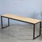 Bàn cụm 2 người có hộp điện 230x60cm gỗ cao su HBRT113