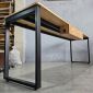 Bàn cụm 2 người có hộp điện 230x60cm gỗ cao su HBRT113