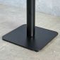 Bàn cafe vuông 60cm gỗ cao su chân sắt đế vuông CFD69079