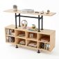 Bàn console ống nước 120x30x90cm gỗ cao su CST110