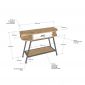 Bàn console 90x30x70cm gỗ cao su CST108