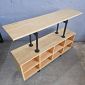 Bàn console ống nước 120x30x90cm gỗ cao su CST110