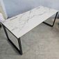 Bàn làm việc có hộp điện 180x80cm gỗ plywood vân giả đá HBRT114