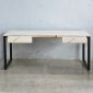 Bàn làm việc có hộp điện 180x80cm gỗ plywood vân giả đá HBRT114