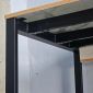 Bàn làm việc có hộp điện 180x80cm gỗ plywood vân giả đá HBRT114