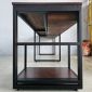 Bàn cụm 2 người 240x60cm gỗ cao su HBRT115
