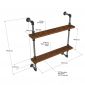 Giá để cơ bi-a ống nước 80x12x90cm gỗ tràm GDBD002