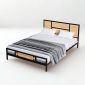 Giường ngủ lắp ráp 140x200cm gỗ cao su GN68052