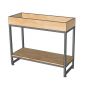 Kệ để cây trang trí 80x30x60cm gỗ cao su KTT68035