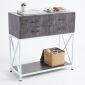 Bàn console 4 ngăn tủ 90x40x100cm gỗ cao su CST109