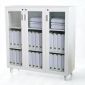 Tủ hồ sơ cửa kính 120x45x126cm gỗ cao su THS68088