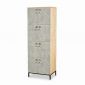 Tủ Locker 8 ngăn ren số 60x45x170cm gỗ cao su THSL010