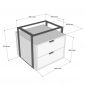 Tủ treo bàn 2 ngăn 40x30x37cm gỗ cao su TCN68073