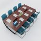HBTC012 - Bàn họp 240x120 Trapeze Concept lắp ráp