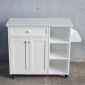Bàn đảo bếp di động 106x40x85cm gỗ cao su mặt đá KISL006