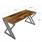 Bàn làm việc 160x70cm gỗ tràm chân chữ X GD68109