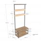 Kệ giày kết hợp giá treo đồ 80x40x196 gỗ cao su KG68096