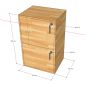 Tủ cá nhân khóa ren số 40x50x80cm gỗ cao su THSL011
