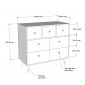 Tủ đồ phòng ngủ 90x45x80cm gỗ cao su TQA68071