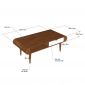 Bàn sofa bo cong 120x60x45cm gỗ cao su TT68336