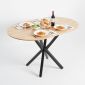 Bàn ăn hình Oval 120x80cm gỗ cao su BA68266