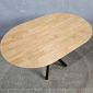 Bàn ăn hình Oval 120x80cm gỗ cao su BA68266