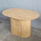 Bàn ăn hình Oval 120x80cm gỗ cao su BA68265