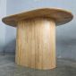 Bàn ăn hình Oval 120x80cm gỗ cao su BA68265
