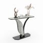 Bàn console 120x30x85cm mặt đá ceramic chân sắt CST077