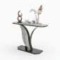 Bàn console 120x30x85cm mặt đá ceramic chân sắt CST077